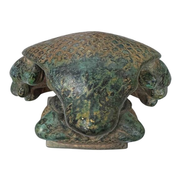 Cambodian Bronze Naga Buddha: Saturday's Serpent Guardian Dhayan Mudra 10" Vtg - Picture 8 of 9